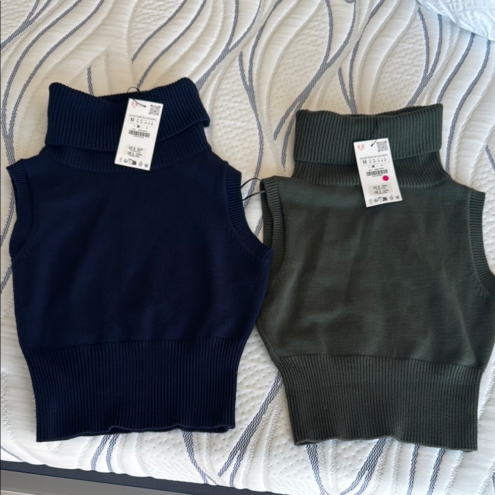 Zara vest HIGh KNIT SWEATERS